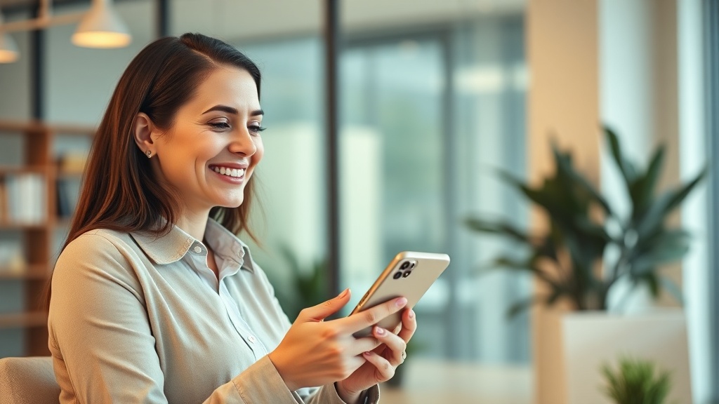 Automatización inmobiliarias España: agente usando smartphone con IA