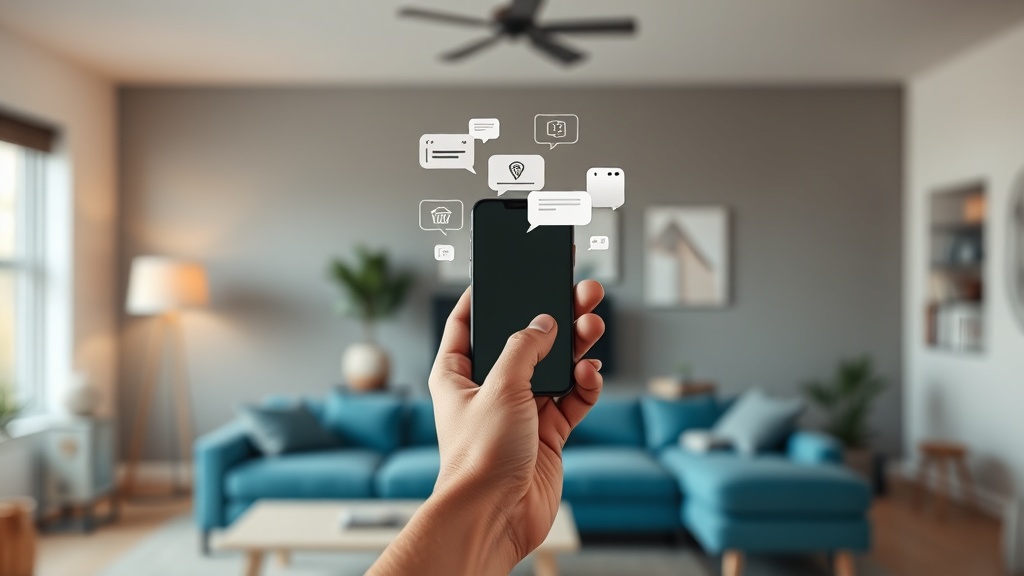Chat de inteligencia artificial en smartphone para inmobiliarias